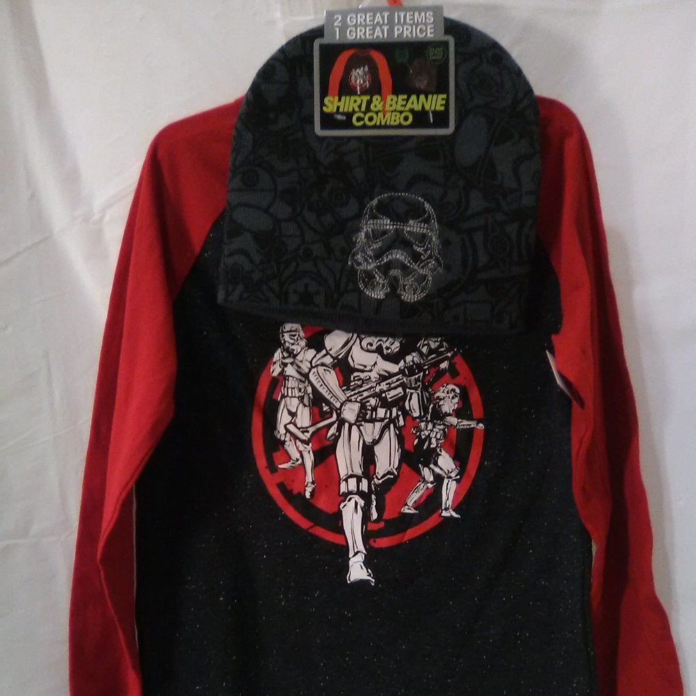 Star Wars Boy's 2 Piece Tee & Beanie Combo Set Size XS 4/5 ( NWT )